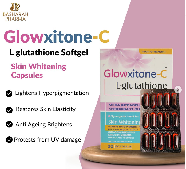 Glowxitone-C Full Body Whitening Capsule - 30 Sofgels - 1 Month Dosage