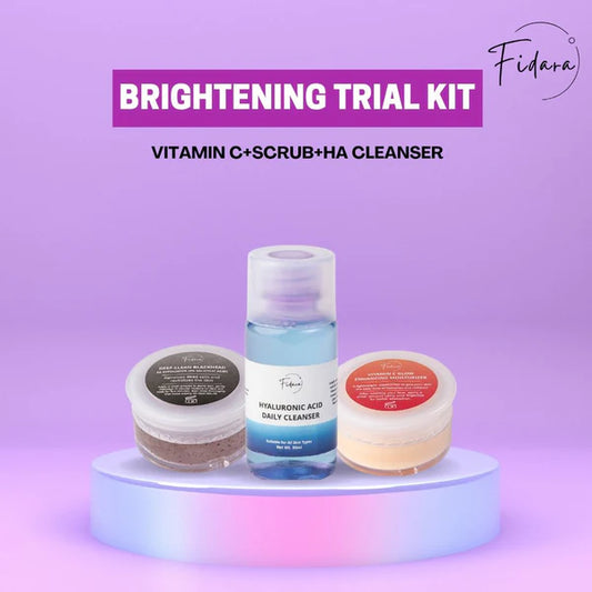 Brightening Kit ( Mini ) HA Cleanser + Scrub + Vitamin C