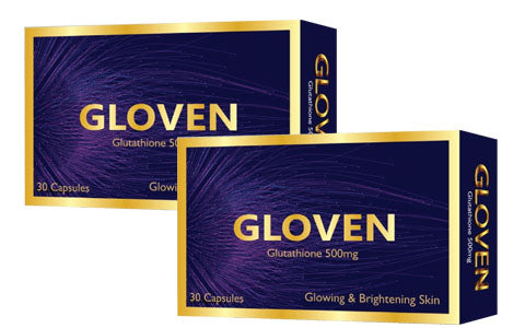 1 Month Gloven 500mg Glutathione Capsule 60 - Full Body Whitening Capsules