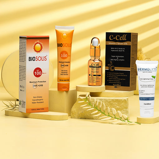 C-Cell Serum + Dermolyte Cream + Biosolis Sunblock